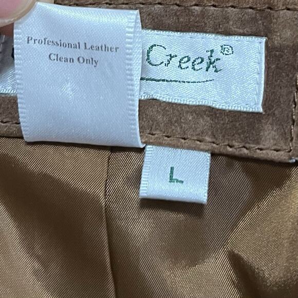 Coldwater Creek Womens Leather Suede Blazer Jacket Size L Brown Western Ranch - Picture 8 of 8